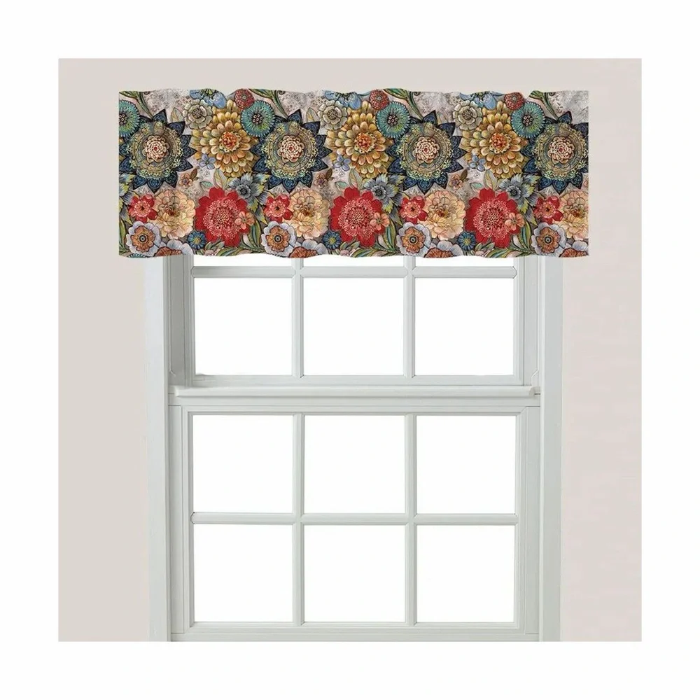 Laural Home Boho Bouquet Floral Window Valances 60 X 18 One Valance Per Package